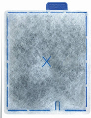 Dense-floss interior of Aqueon cartridge shows even activated carbon distribution.