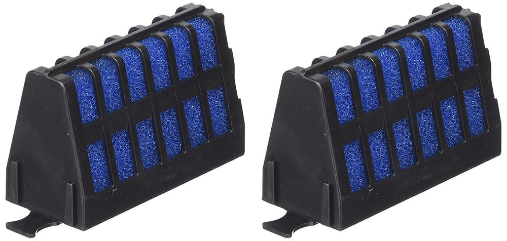 Dense foam filtration layer visible inside the Aqueon cartridge.