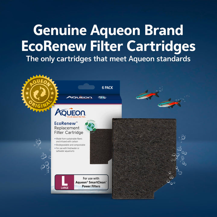 Aqueon EcoRenew no-drip design demonstrates mess-free cartridge changes.