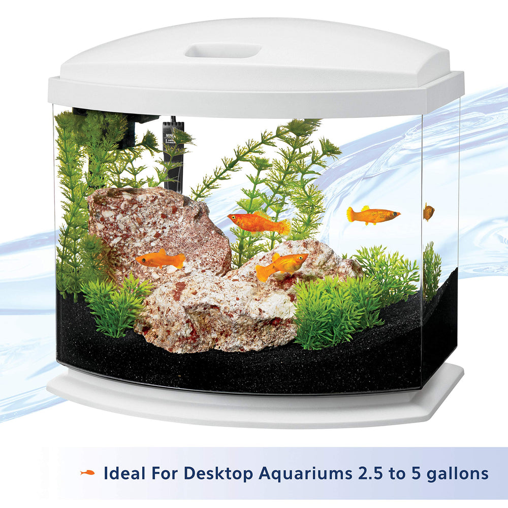Aqueon Mini Flat Heater installed vertically or horizontally for flexible placement