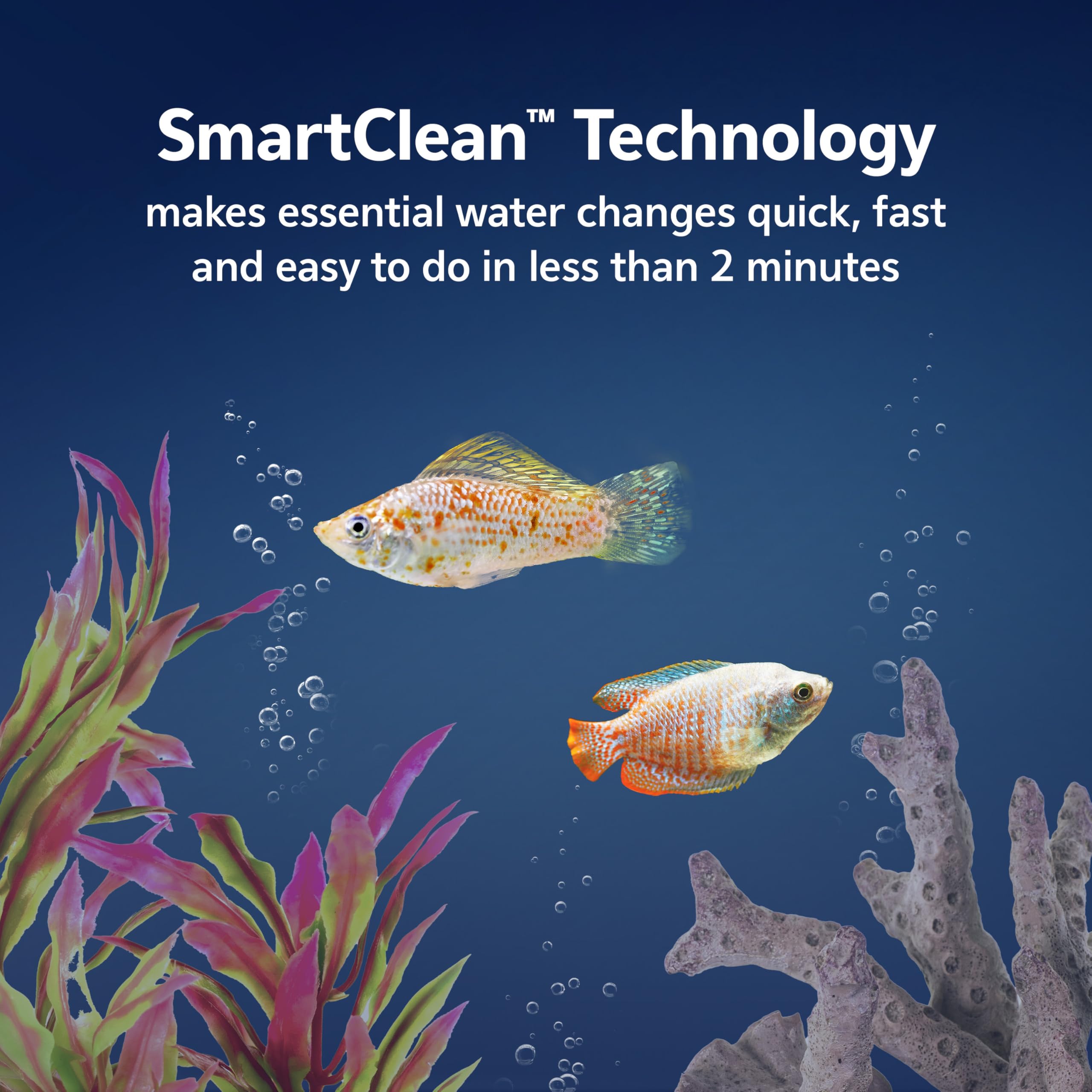 Aqueon MiniBow includes water conditioner samples for quick setup.