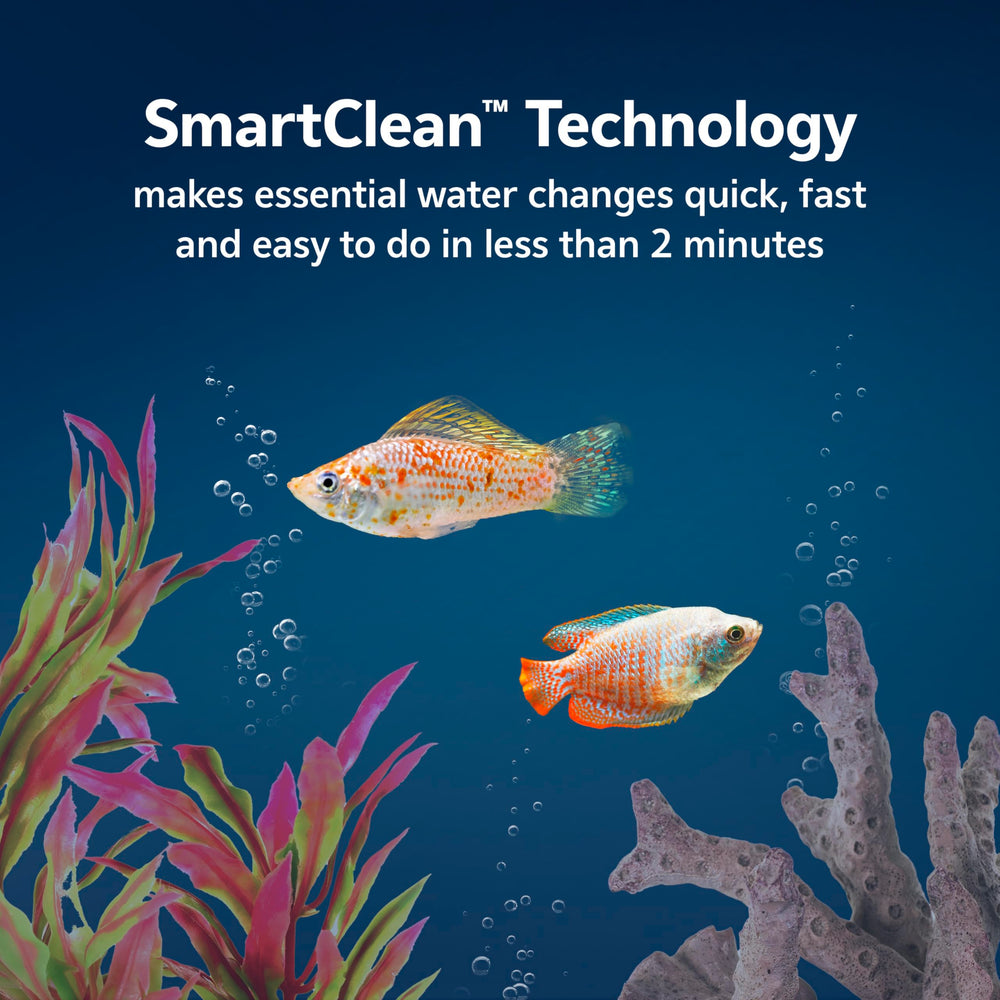 Aqueon MiniBow includes water conditioner samples for quick setup.