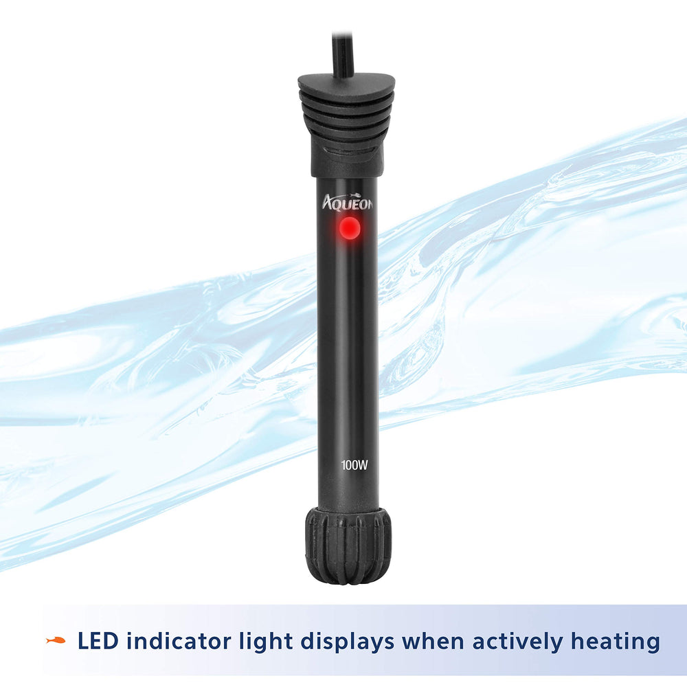 Aqueon preset heater uses shatter resistant quartz for durability