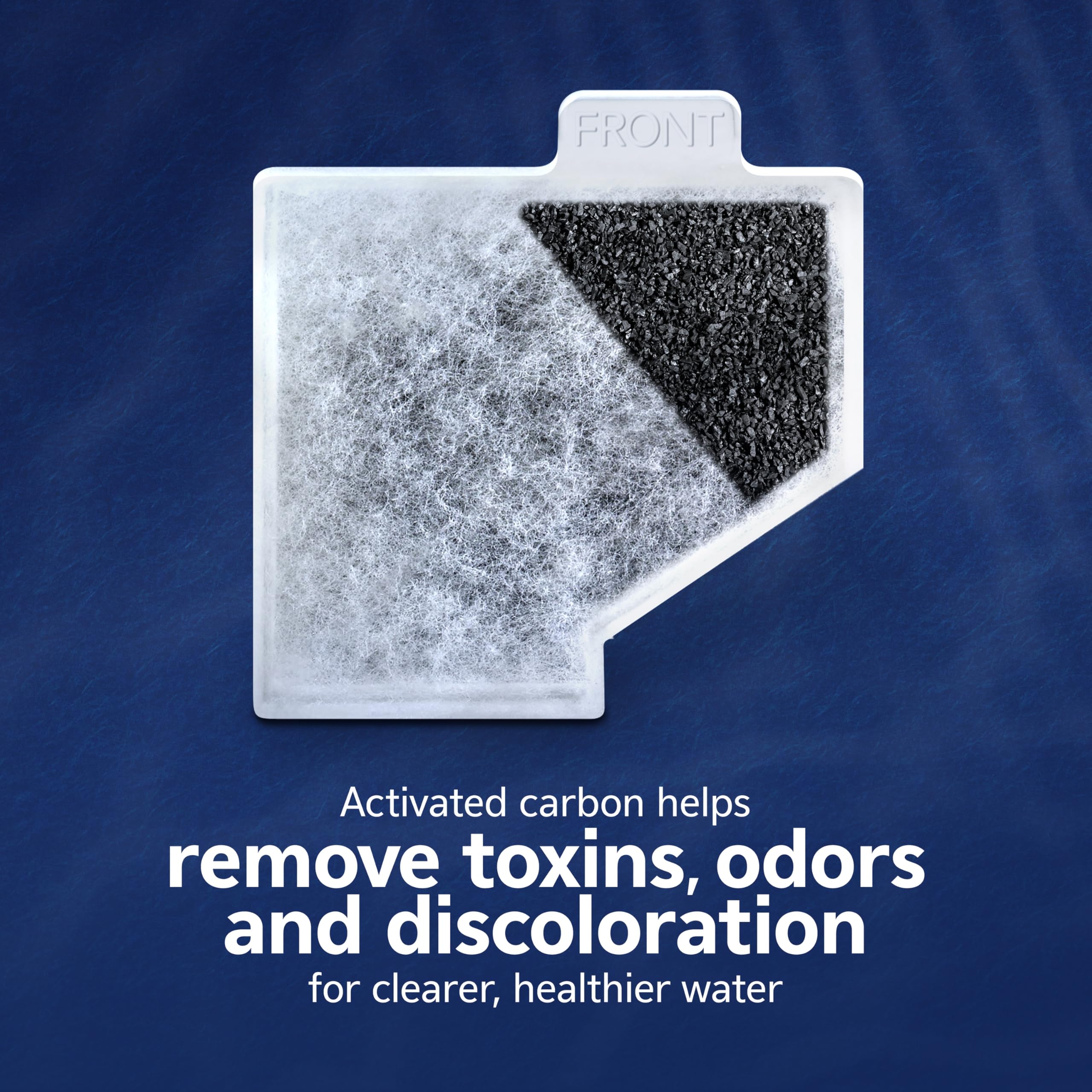 Aqueon Pro cartridge activated carbon filtration for odor and discoloration reduction.