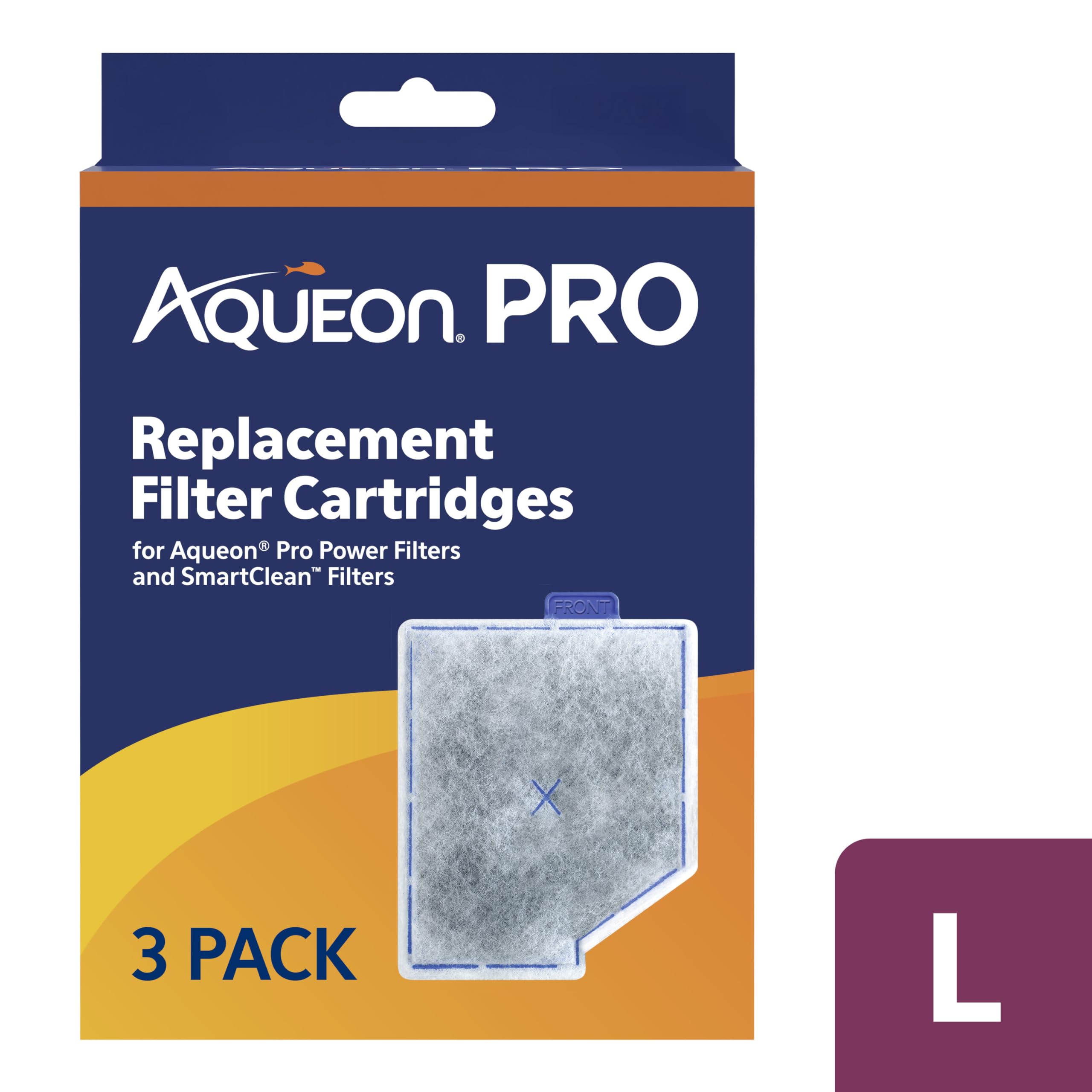 Aqueon PRO replacement cartridge ready for quick installation in home aquariums.