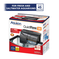 Aqueon QuietFlow 30 LED PRO filter pads enhancing filtration performance