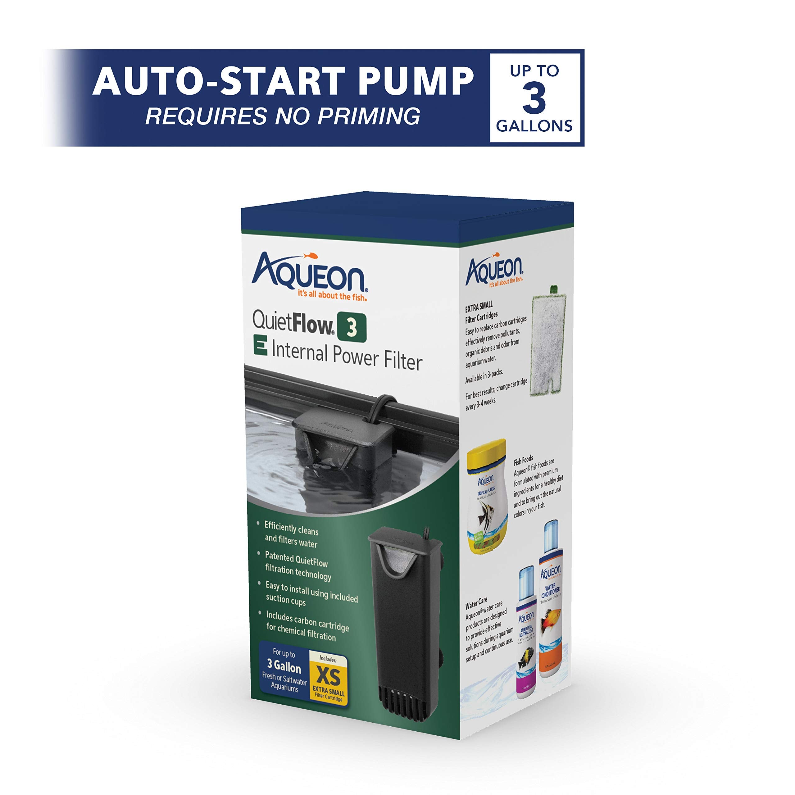 Aqueon QuietFlow E installation with suction clips for framed tanks