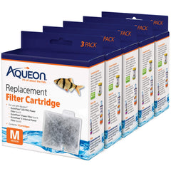 Aqueon replacement cartridge medium - front view, dual-sided design for efficient filtration.