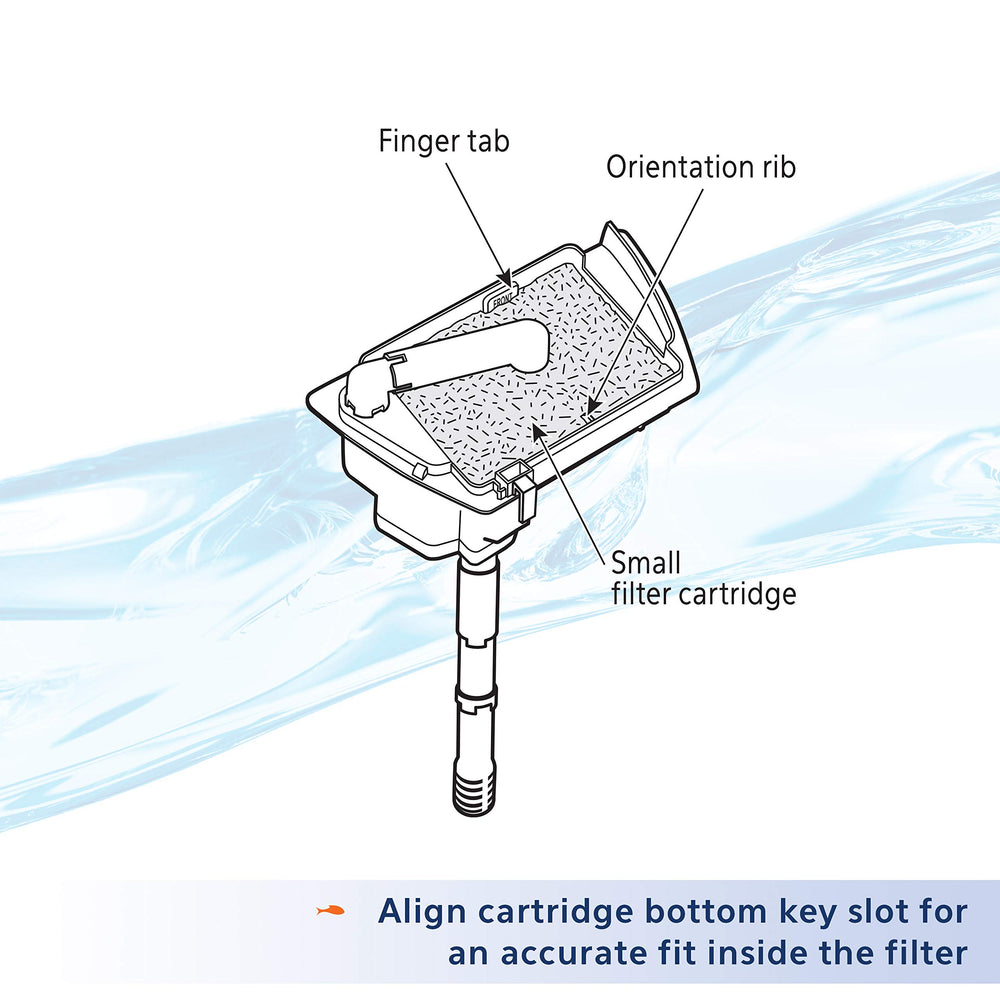 Aqueon small cartridge close-up of carbon media for clearer water