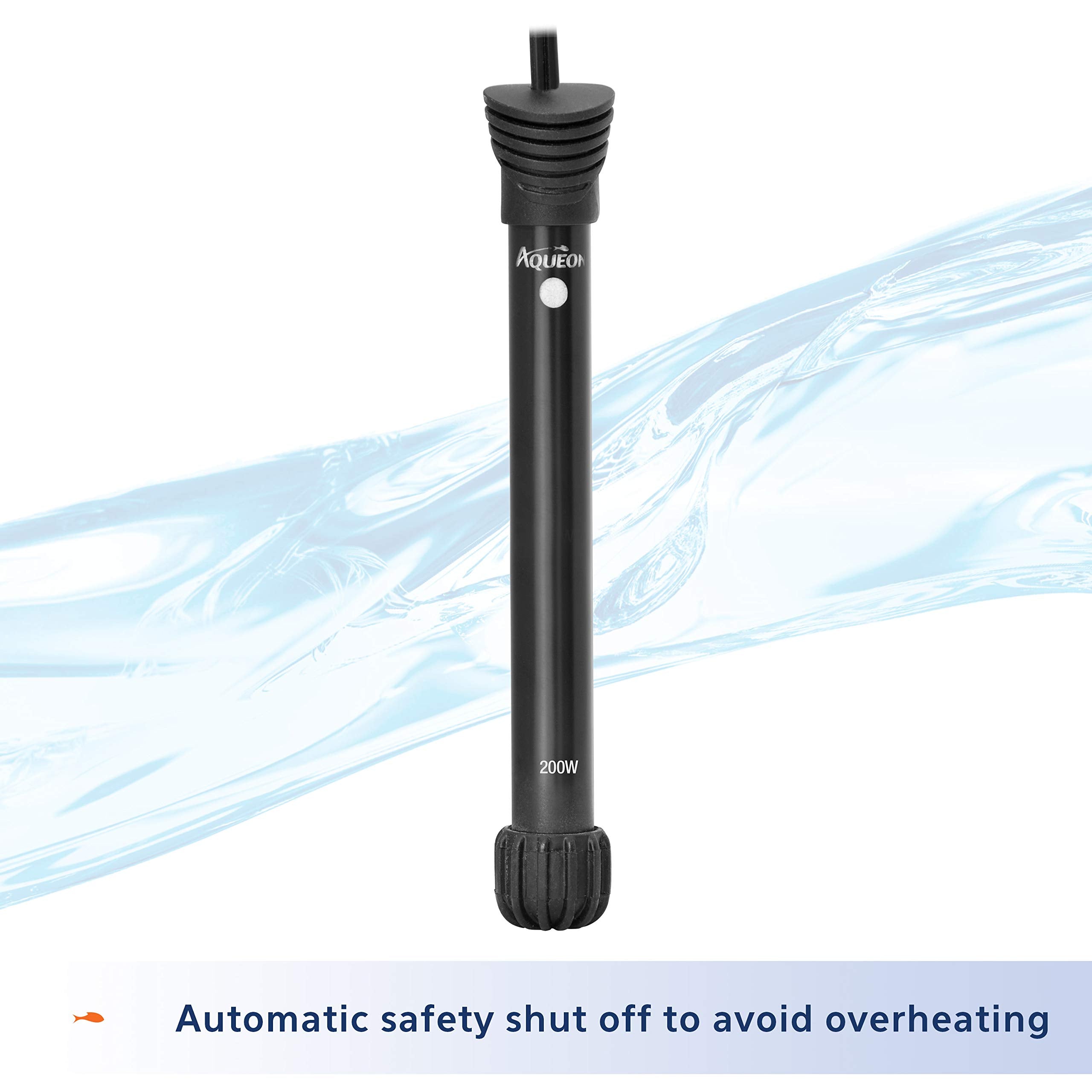 Aqueon shatter-resistant glass heater for durable performance