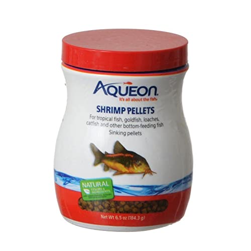 Aqueon Shrimp Pellets offer balanced daily nutrition in tank.