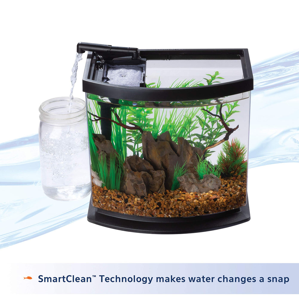 Aqueon SmartClean technology enabling quick water changes for easy maintenance.