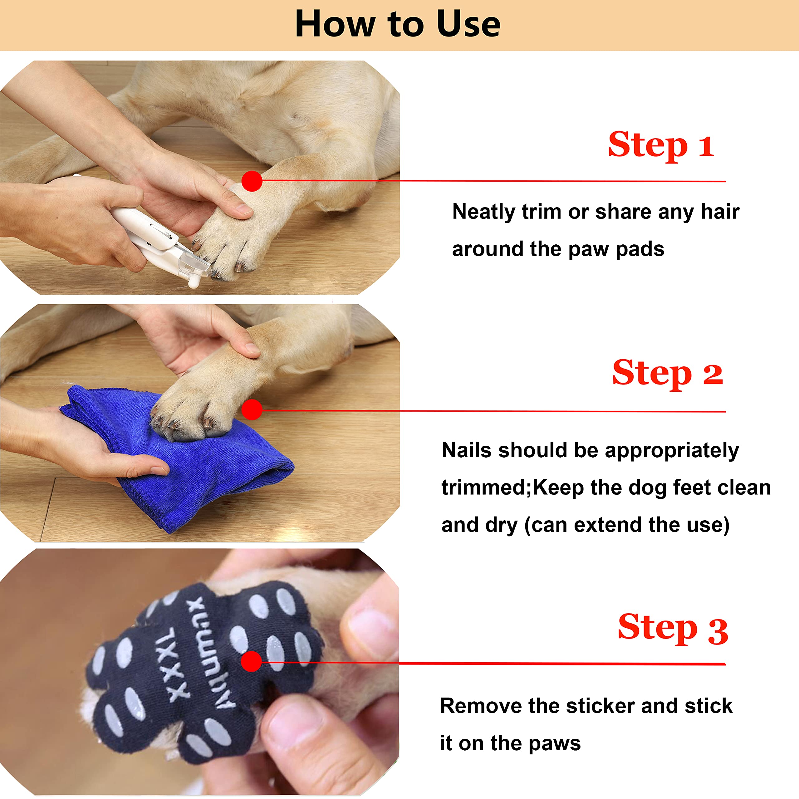 Aqumax paw grips offer two sticking methods for flexible use