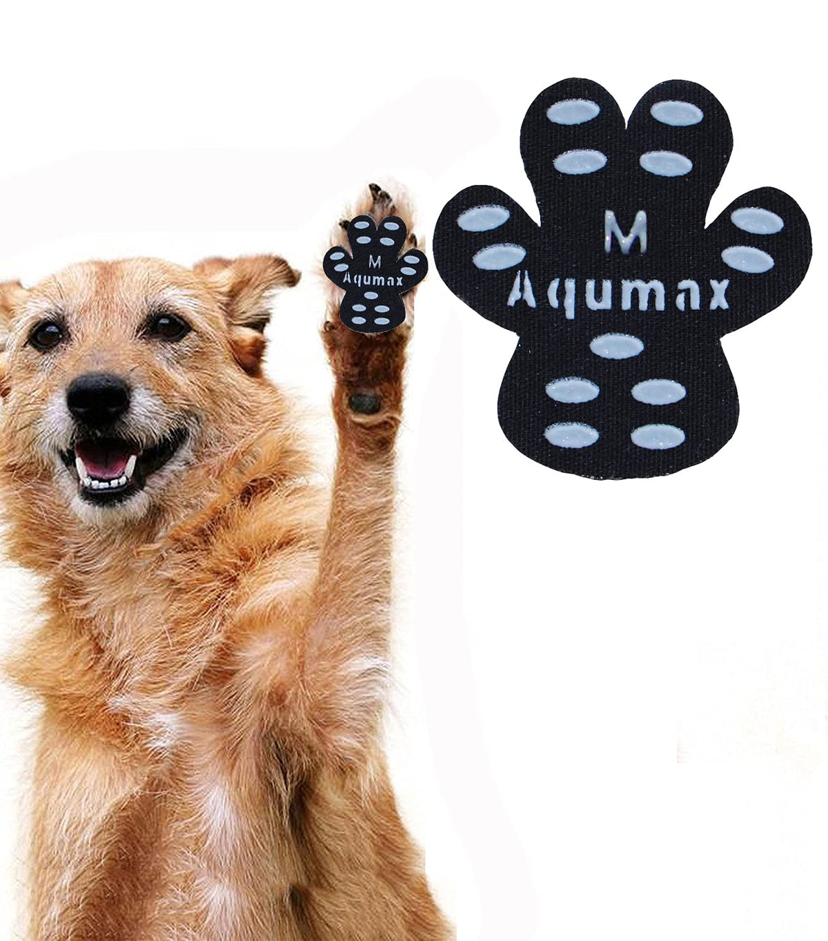 Aqumax paw protector pads provide secure traction on slippery hardwood floors.