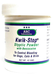 ARC Laboratories Kwik-Stop powder dispensing to halt small pet bleeds quickly