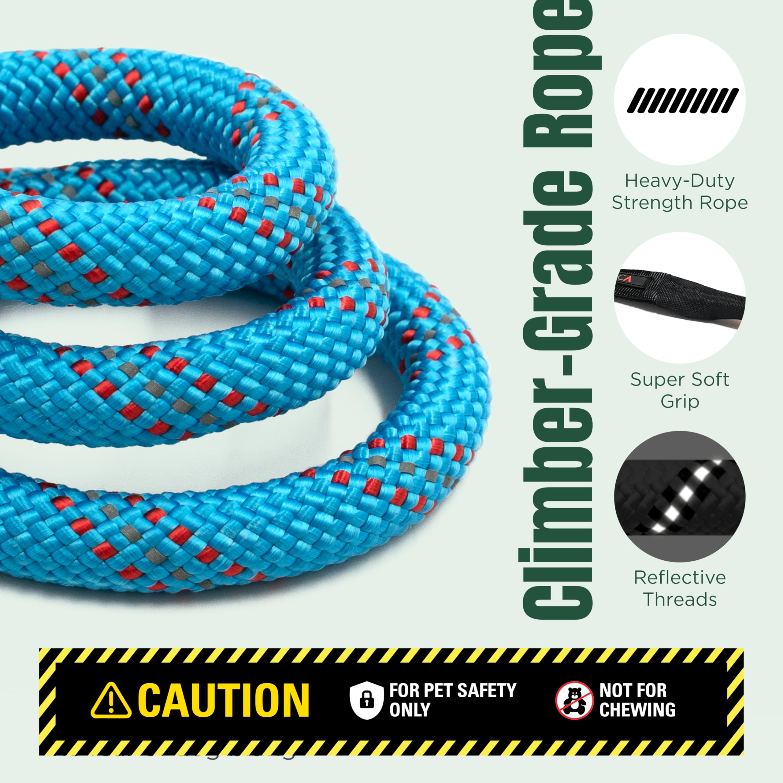 ARCA PET dog seat belt reflective rope enhances nighttime visibility.