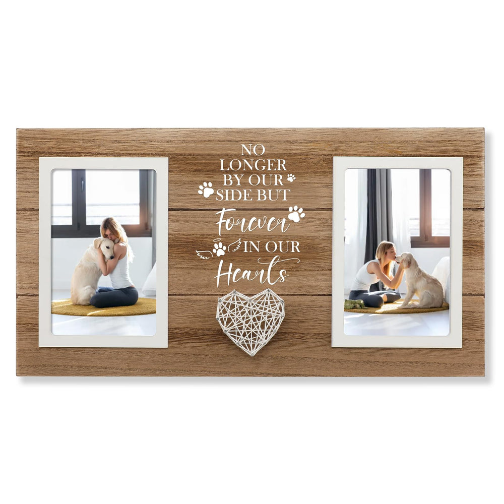 Aremdys loss of dog sympathy frame with double 4x6 photo display for memories.