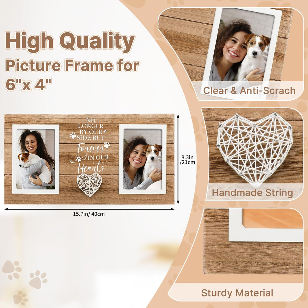 Aremdys pet memorial frame features durable construction to protect memories.