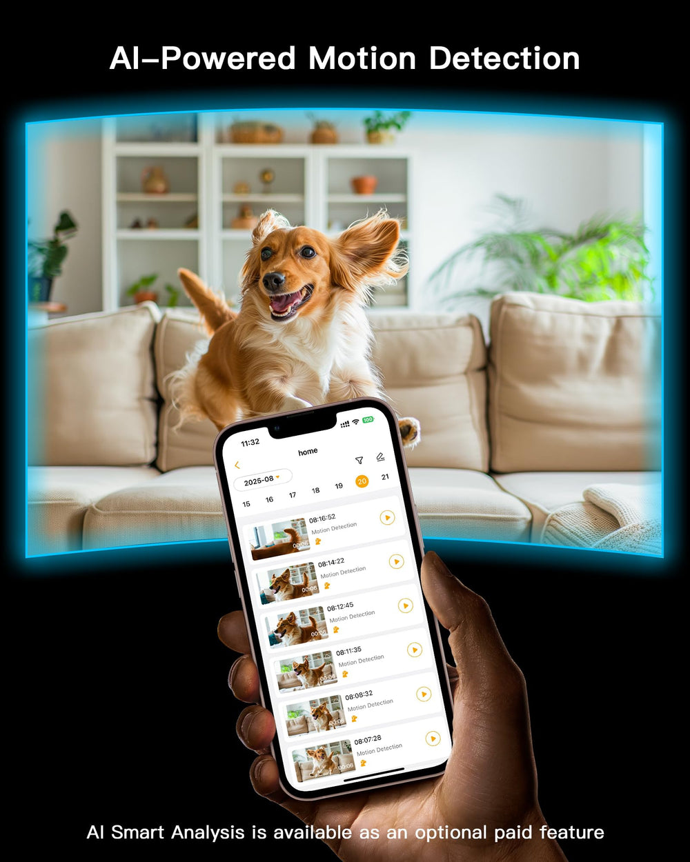 ARENTI 5G 4MP pet camera dual WiFi for stable connections.