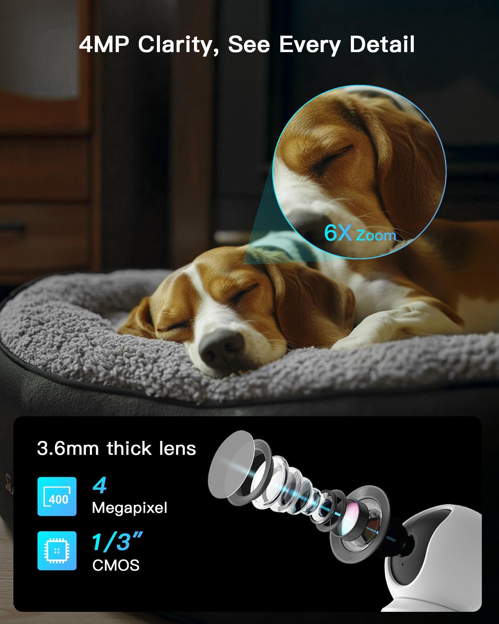 ARENTI auto-tracking pet camera captures pet movement as it happens