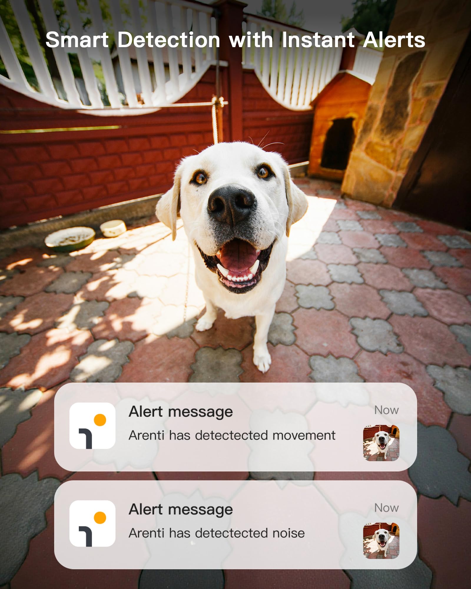 ARENTI privacy mode storage pet camera keeps your footage secure