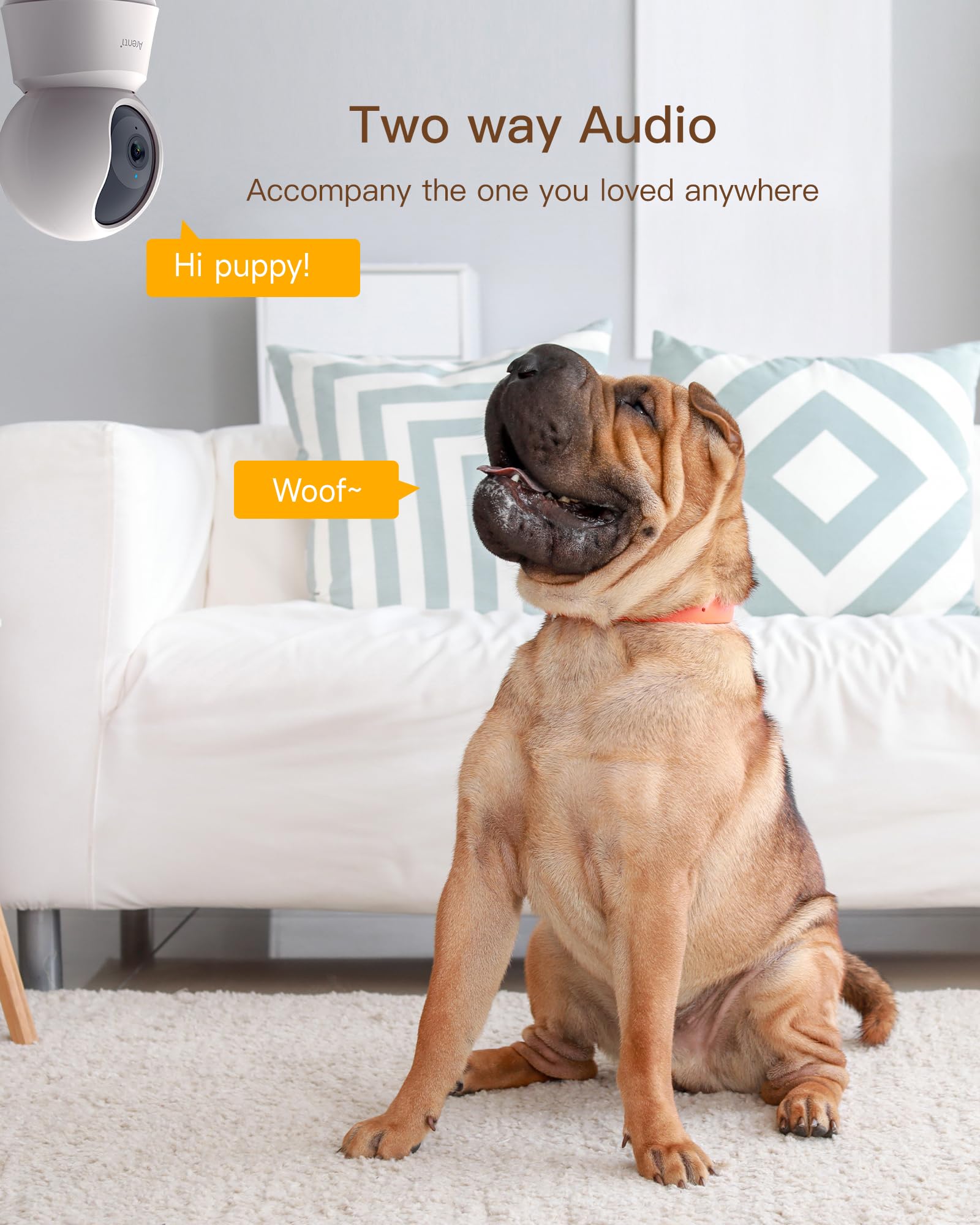 ARENTI privacy mode keeps streaming private when desired.