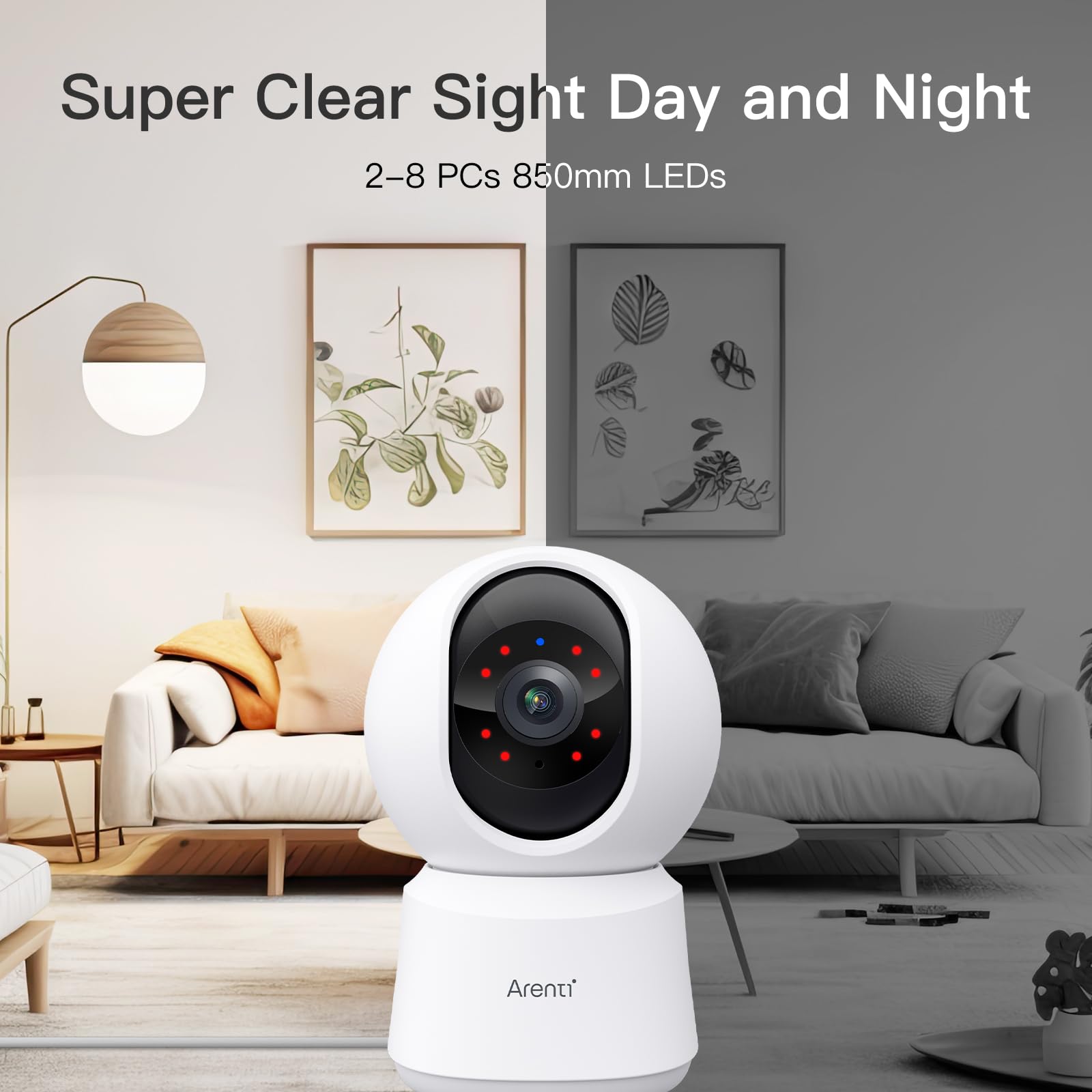 ARENTI two-way talk lets you communicate with family or pets remotely.