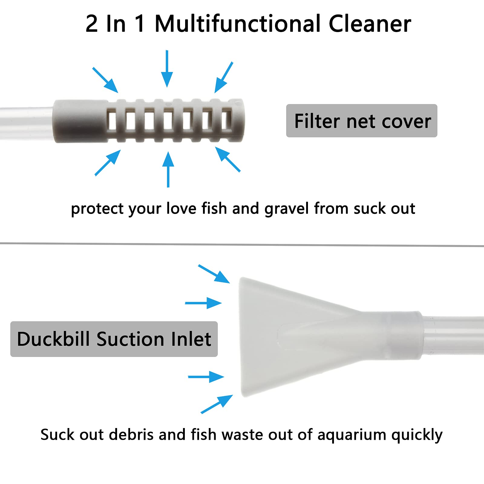 AREPK aquarium cleaning in action assists small tanks under 10 gallons