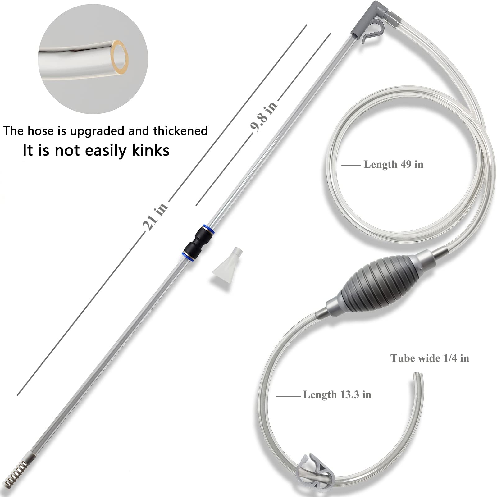 AREPK duckbill nozzle and fish strainer preventing gravel inhalation during cleaning