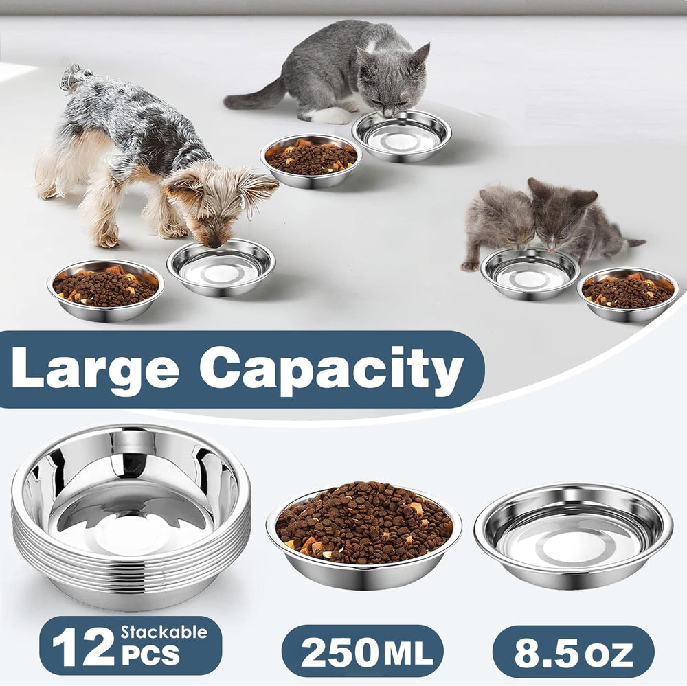 Arespark 5.5-inch shallow cat bowls with whisker-friendly design for comfortable meals.