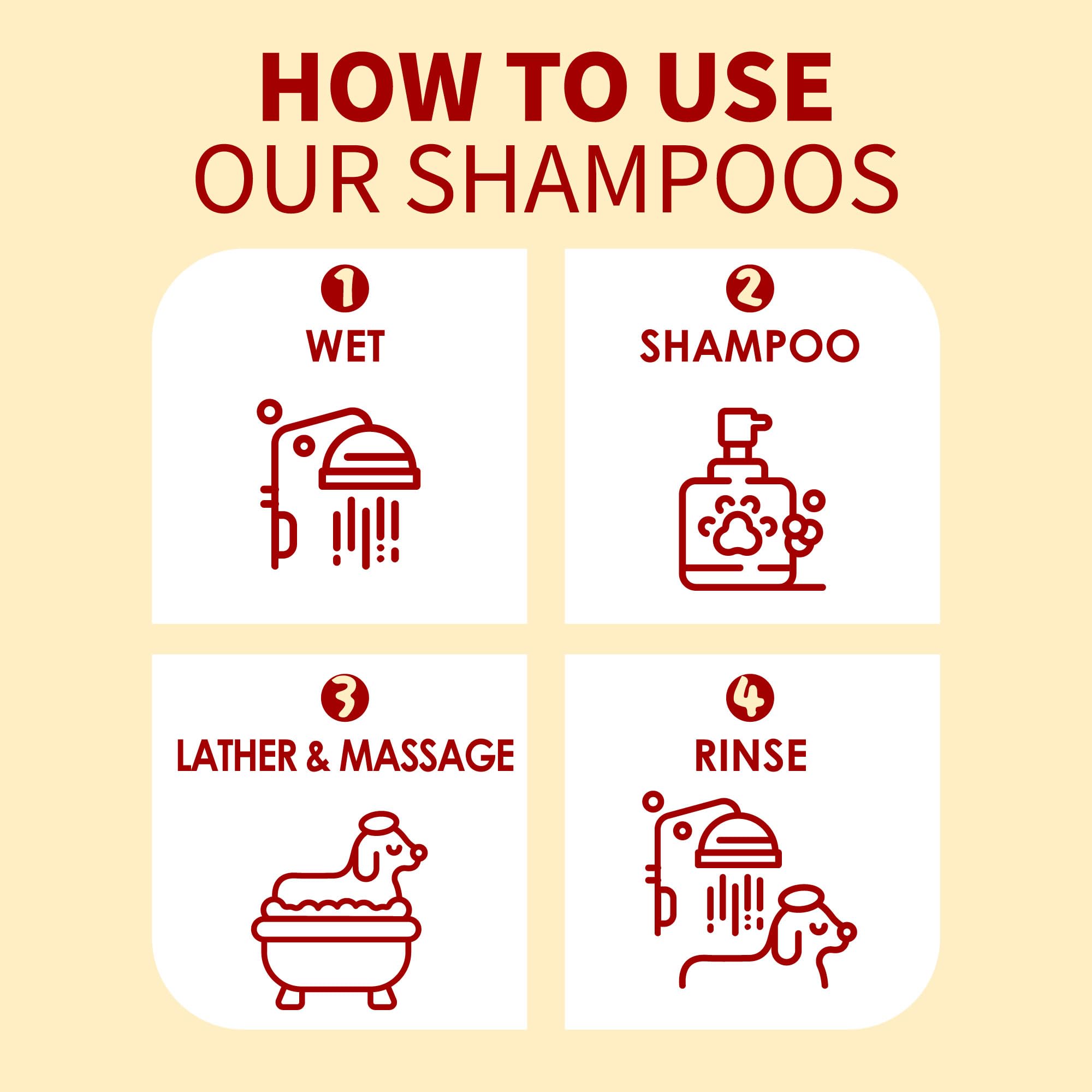 Fresh spa scent from Arf Arf shampoo during a pet bath