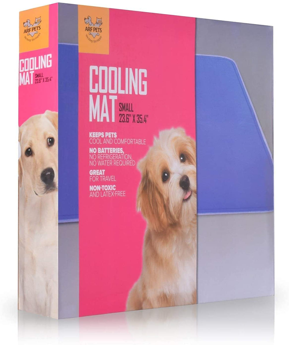 Arf Pets cooling mat being wiped clean for easy maintenance.