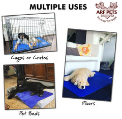 Arf Pets cooling mat on a bed offering versatile indoor comfort.