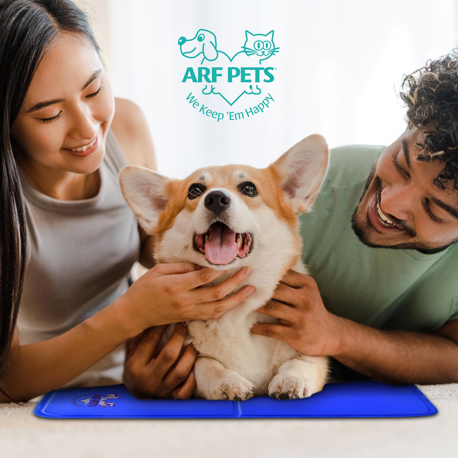 Arf Pets 20x30 cooling mat supports small dogs up to 25 pounds.