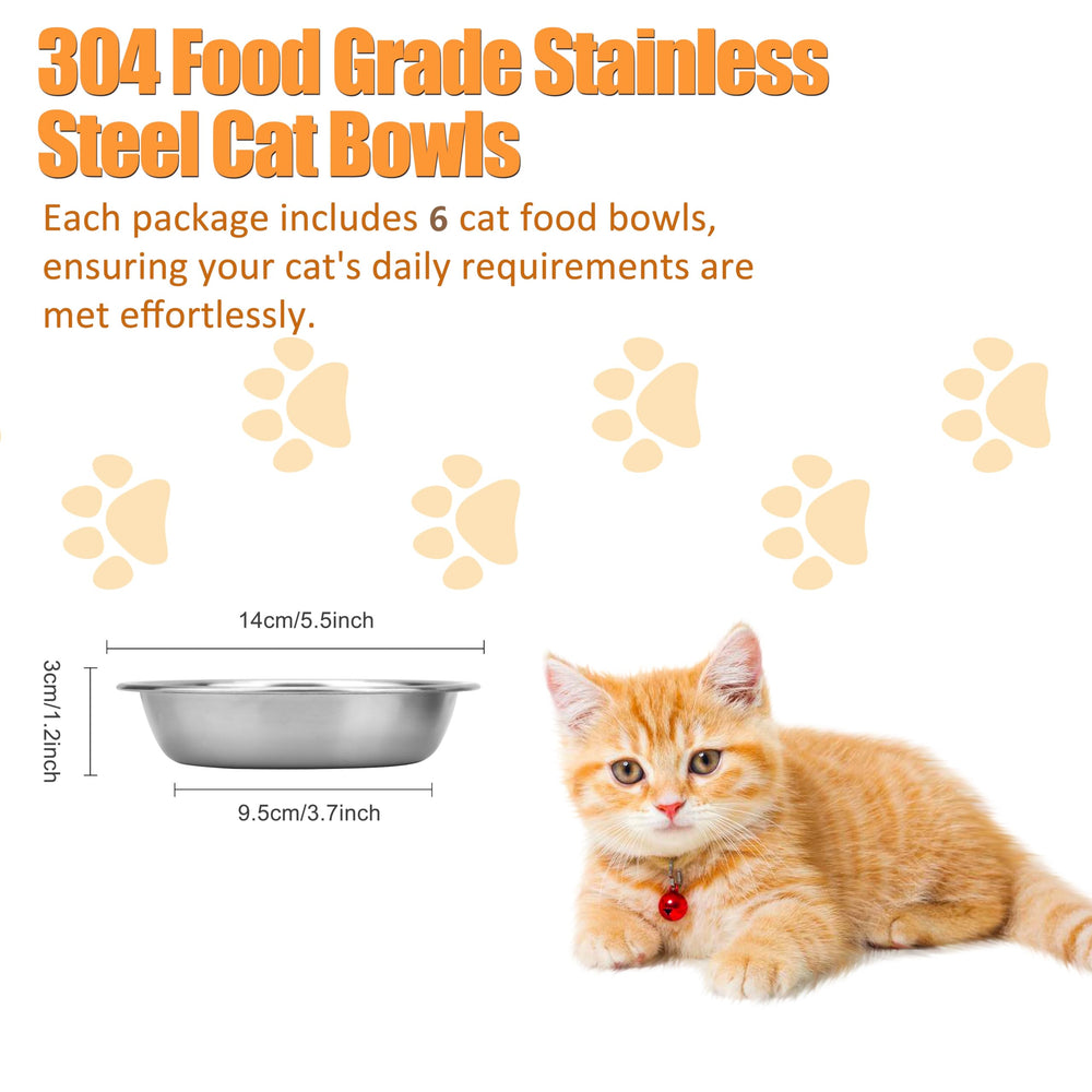 ARGCONNER 5.5-inch wide cat bowl for easy food access and whisker relief.