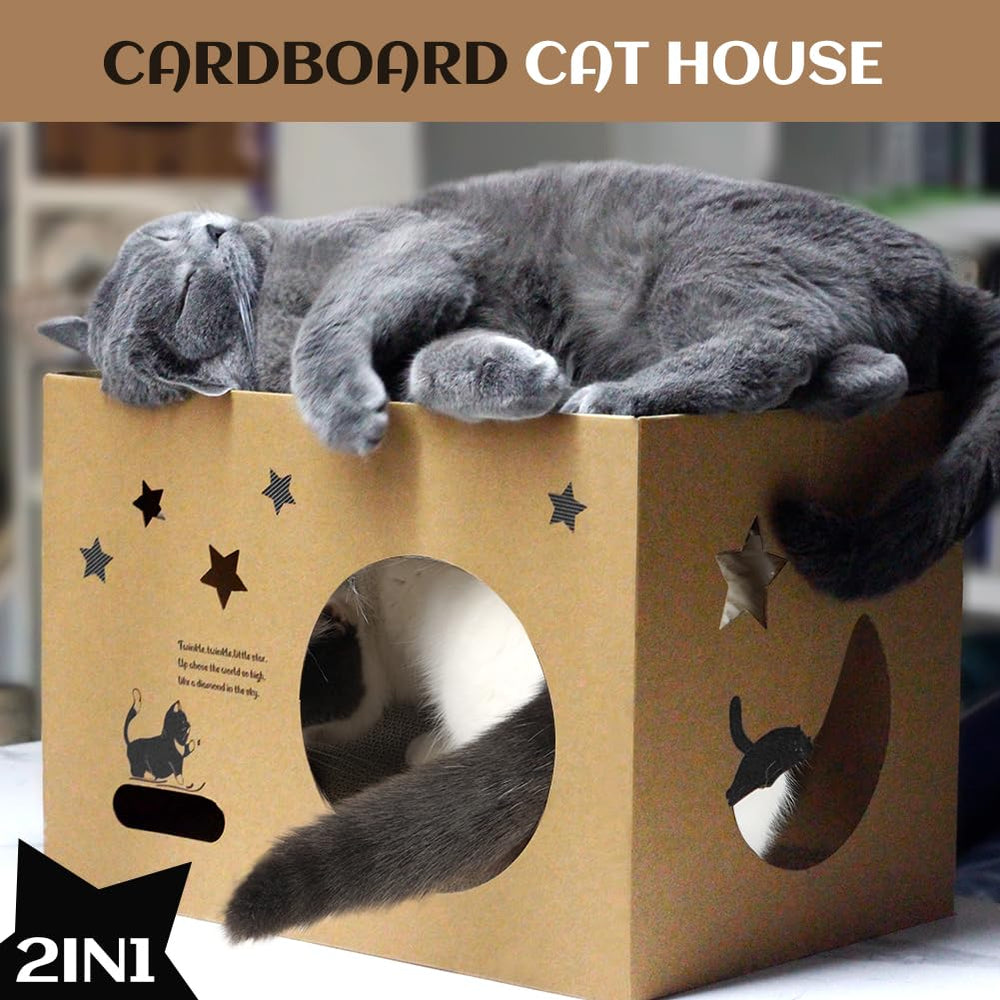 ARGOPET wide entrance cat house allows easy entry and exit for larger cats.