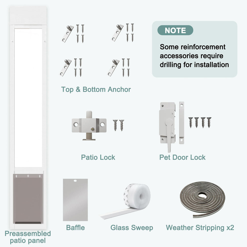 ARK DESIGN large dog door fits tracks wider than 0.7 inches.
