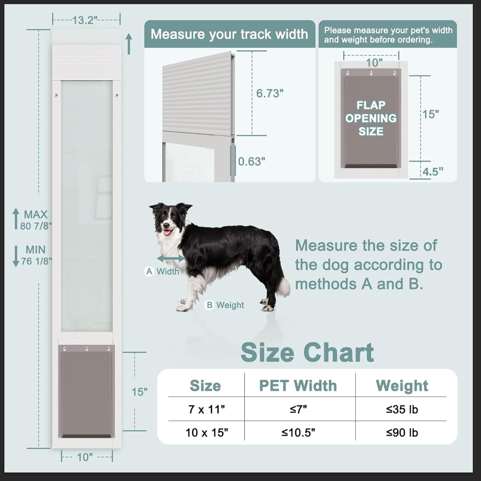 ARK DESIGN dog door for sliding glass comes preassembled for quick setup.