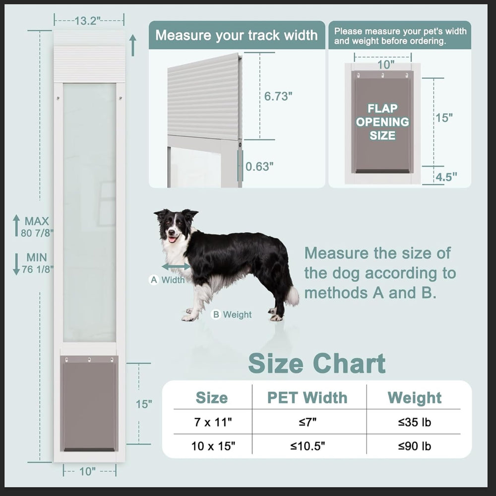 ARK DESIGN dog door for sliding glass comes preassembled for quick setup.