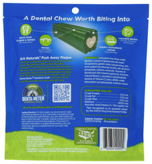 Ark Naturals Brushless Toothpaste textured chews closeup highlight ridges cleaning along gumline.
