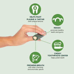 Ark Naturals Brushless Toothpaste textured ridges close-up for thorough gumline cleaning.
