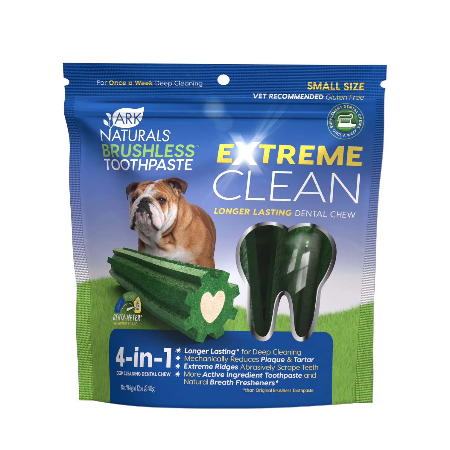 ARK NATURALS Extreme Clean brushless toothpaste chews for small breeds aid plaque reduction
