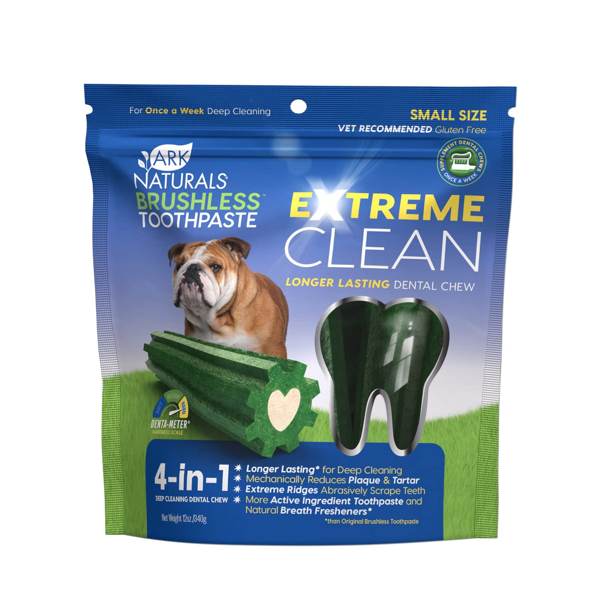 ARK NATURALS Extreme Clean brushless toothpaste chews for small breeds aid plaque reduction