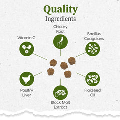 Cat with ARK NATURALS Gentle Digest chews for daily use and balance.