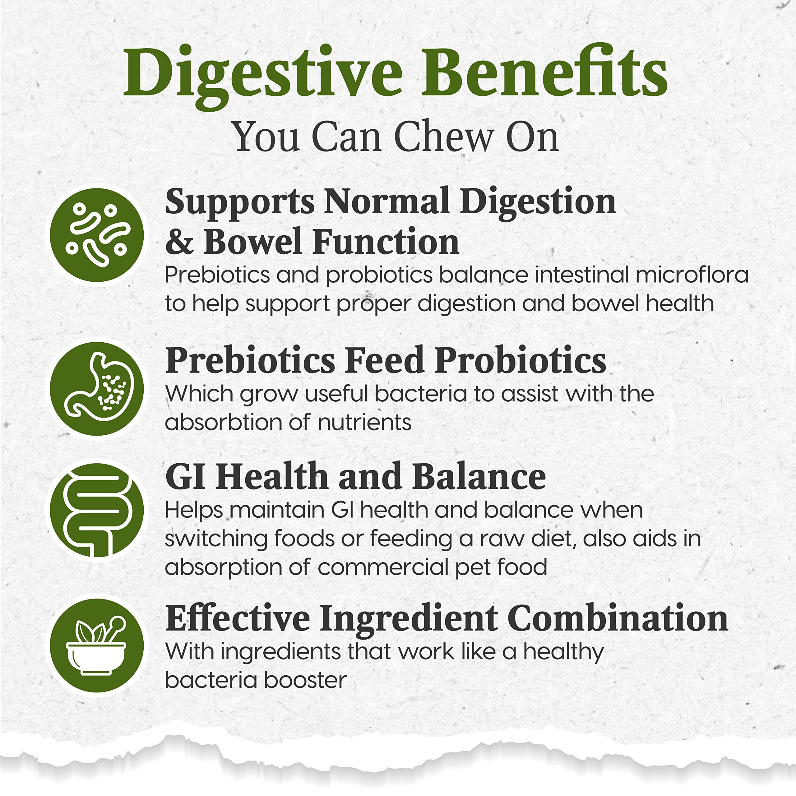 Dog enjoying ARK NATURALS Gentle Digest treat for digestive support.