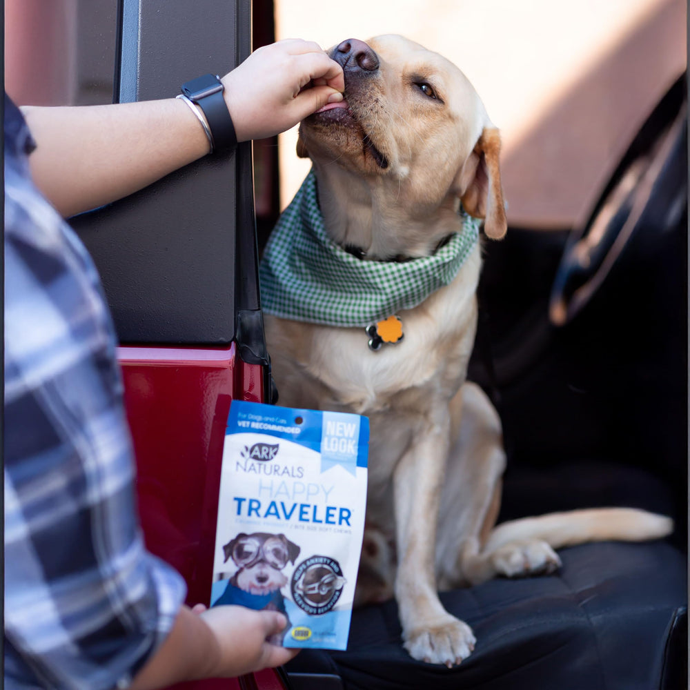 ARK NATURALS Happy Traveler chews for dogs and cats aid travel calm