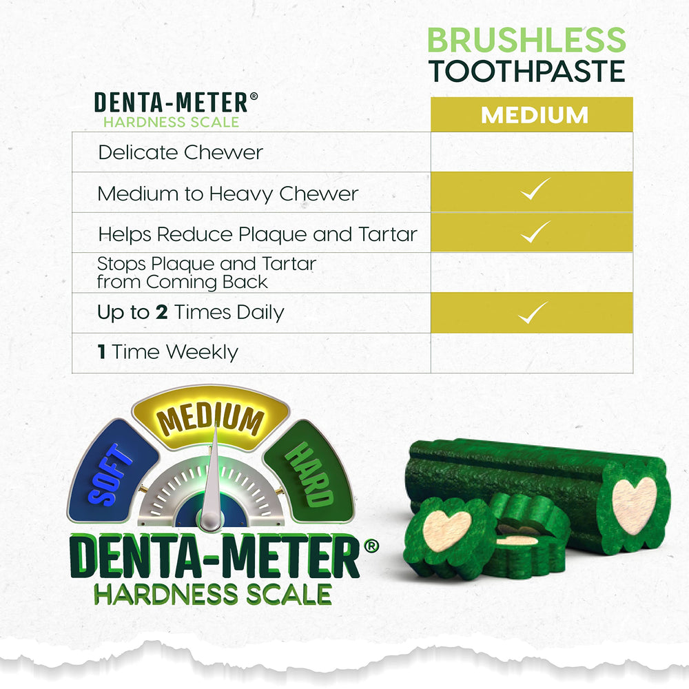 Ark Naturals large-breed dental chew highlighting plaque reduction and stain removal