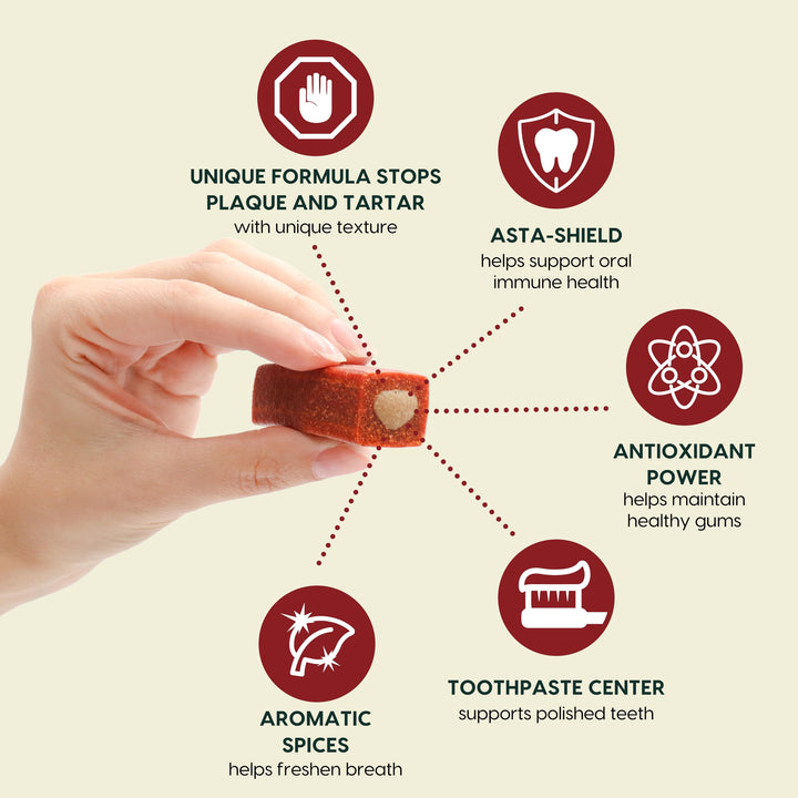 Ark Naturals Protection+ outer chew barrier helps reduce plaque and tartar buildup