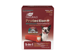 Ark Naturals Protection+ toothpaste-center chew for small dogs promotes dental care.