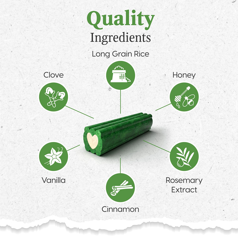 Ark Naturals USA-made dog dental chew with toothpaste center